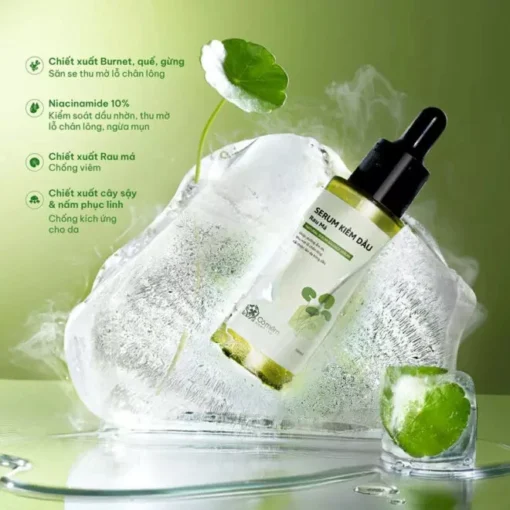 Combo Nước Tẩy Trang Rau Má Toner Rau Má Serum Kiềm Dầu Rau Má - Hình ảnh 2