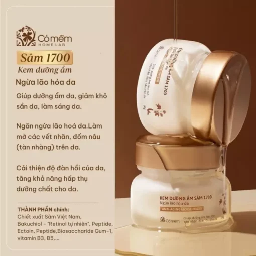 Kem Dưỡng Ẩm Sâm 1700 Ngừa Lão Hoá Da - Hình ảnh 5