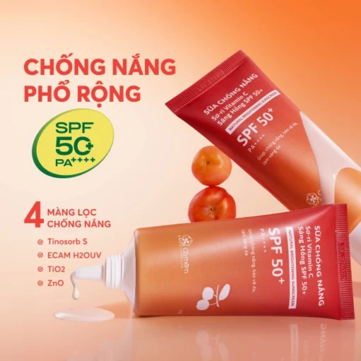 Sữa Chống Nắng Sơ-ri Vitamin C Sáng Hồng SPF 50+ PA++++ - Hình ảnh 2