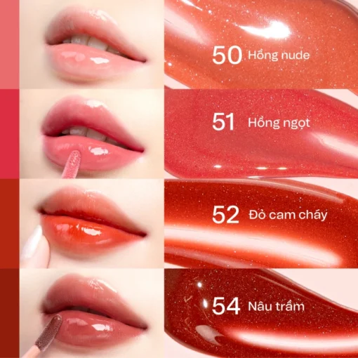 Son Kem Bóng Thuỷ Tinh Môi Căng Mọng Mềm Mịn - Ảnh 2