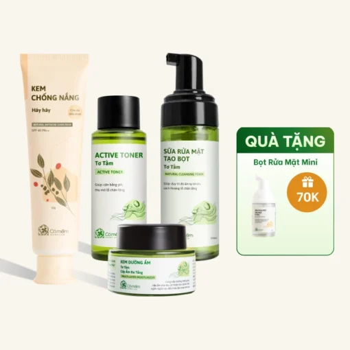 Combo Dưỡng Da Tơ Tằm & Chống Nắng Hây Hây Dịu Nhẹ