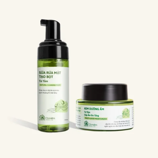 Combo Sữa rửa mặt tạo bọt Tơ Tằm + Kem dưỡng ẩm Tơ Tằm