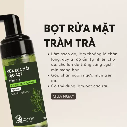 Sữa rửa mặt Tràm Trà tạo bọt For Men - Ảnh 5