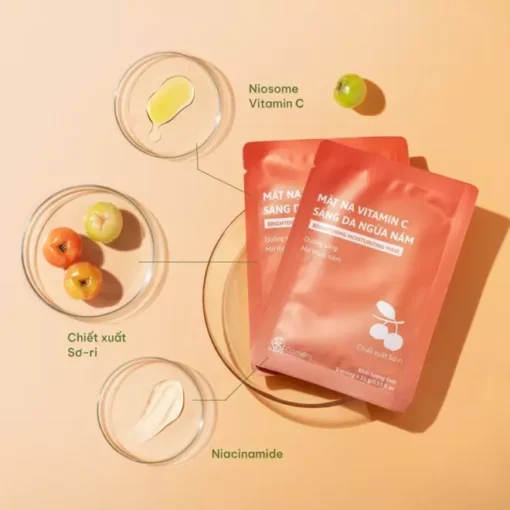 Mặt nạ vitamin C dưỡng sáng mờ thâm nám - Hình ảnh 5