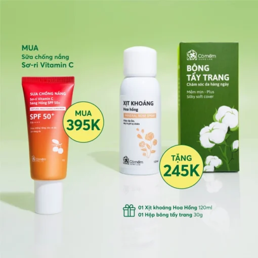 Sữa Chống Nắng Sơ-ri Vitamin C Sáng Hồng SPF 50+ PA++++ - Hình ảnh 5